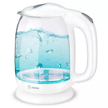 Чайник электрический Hottek 1,7л стекло белый