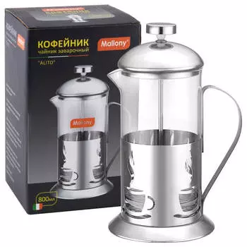Чайник/кофейник 800 мл Mallony алито сталь 950151