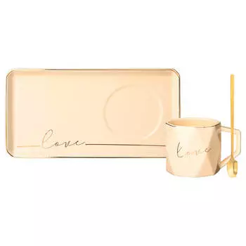 Чайный набор 1 персона 260 мл лефард брэк тайм бежевый фарфор 90-1058