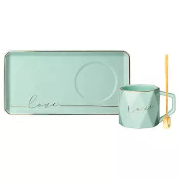 Чайный набор 1 персона 260 мл лефард брэк тайм мятный фарфор 90-1056