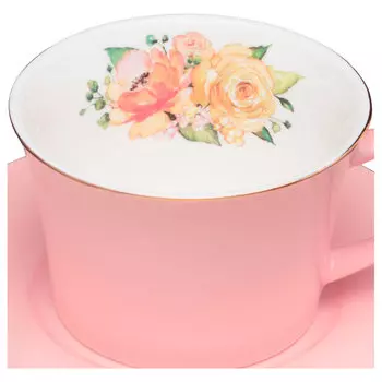 Чайный набор 4пр 2 персоны Lefard времена года 260мл розовый-мятный 760-685