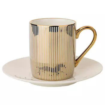 Чайный набор 8 пр 4 персоны 220 мл лефард лошадь золотой фарфор 91-078