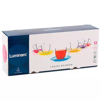Чайный сервиз 12пр 6 персон Luminarc Rainbow 220мл n4217