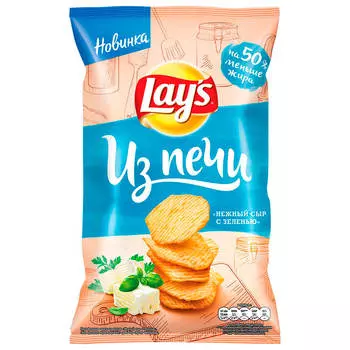 Чипсы Lay's 120г из печи нежный сыр с зеленью