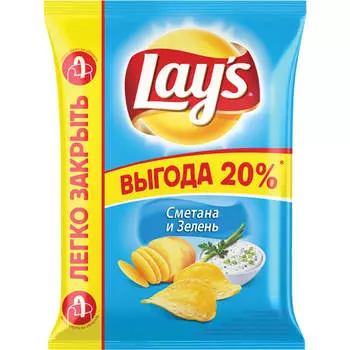 Чипсы Lay's сметана-зелень 225г