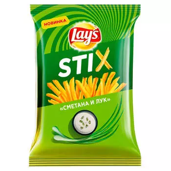 Чипсы Lay's Sticks 65г сметана лук