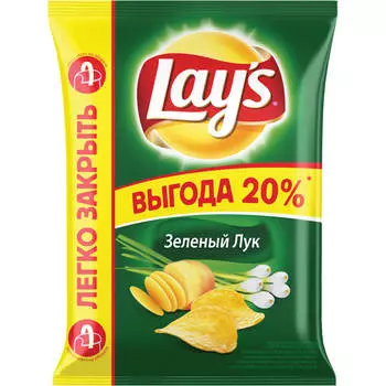 Чипсы Lay's зеленый лук 225г