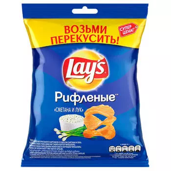 Чипсы Lays 50г сметана лук