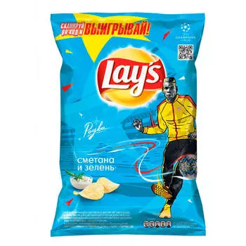Чипсы Lays 90г сметана зелень