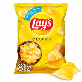 Чипсы лейс 81 г соль