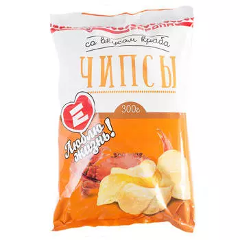 Чипсы Люблю Жизнь со вкусом краба 300г