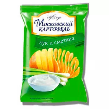Чипсы Московский картофель 70г с луком и сметаной