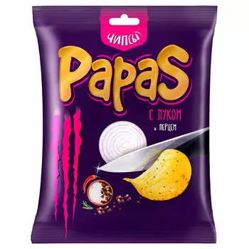 Чипсы Papas 80 г с перцем
