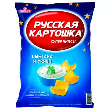 Чипсы русская картошка 150 г сметана и укроп