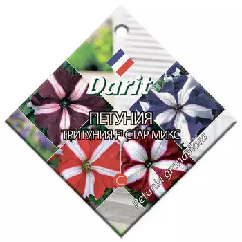 Цветы петуния тритуния f1 стар микс 10 шт дарит однолетние