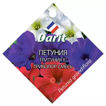 Цветы петуния тритуния f1 триколор микс 10 шт дарит однолетние