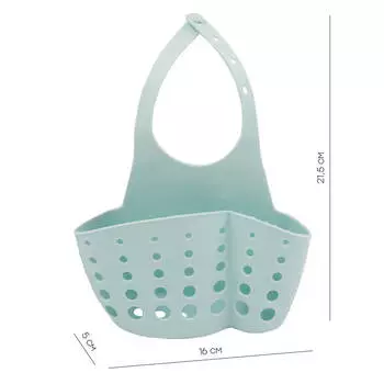 Держатель кухонный для губки и мыла на кран Unigood 21,5*16*5см голубой