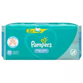 Детские влажные салфетки Pampers baby frash 52штх2