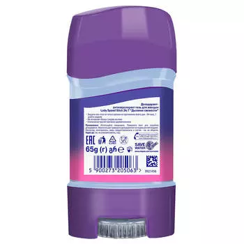 Дезодорант-антиперспирант гель для женщин Lady Speed Stick 65г 24/7 Дыхание свежести