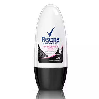 Дезодорант рексона 50мл шарик невидимая чистый бриллиант женский