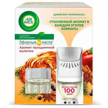Диффузор аромамасел AirWick+сменный флакон 19мл аромат праздничной выпечки