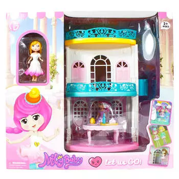 Домик для кукол с куклами 2шт и аксессуарами 33х31х11,8см c23514/a1337088w