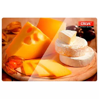Доска разделочная 20x30см Calve ломтики сыра стекло cl-7068b