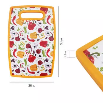 Доска разделочная 30*20*1,1см Тут Просто пластик