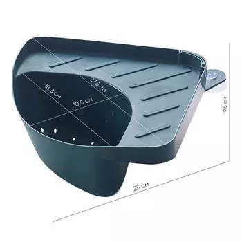 Дуршлаг-корзина подвесной Unigood многофункциональный на раковину 27, 5*25*9.5 см темно-синий