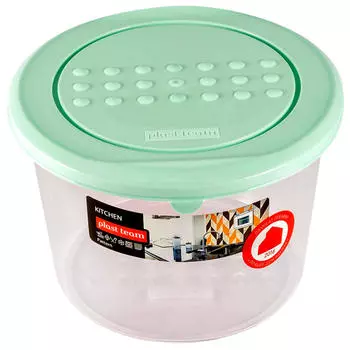 Емкость д/хранения продуктов 0,8 л паттерн круглая мятный pt1099/кмт-22