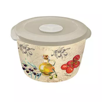 Емкость для холодильника и микроволновой печи 1,2л с декором Бытпласт 4311500