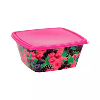 Емкость для свч 2л ягодный микс квадрат м4849