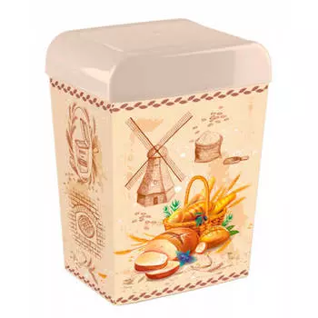 Емкость для сыпучих продуктов с декором 108*148*183 мм Бытпласт 4312611