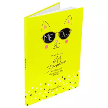 Ежедневник Collezione а5 80л кот в очках недатированный 80-1294
