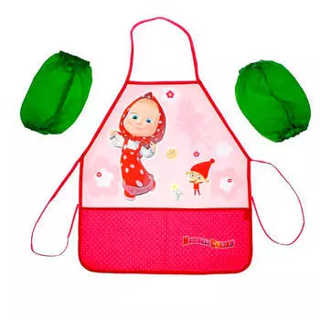 Фартук д/труда маша и медведь фантазия с нарукавниками 89583