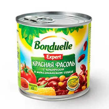 Фасоль красная Bonduelle с кукурузой в мексиканском соусе 430г
