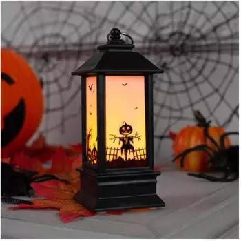 Фигура световая фонарь тыквы 13 х4х4см на батарейках 4833490