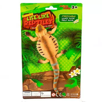 Фигурка игрушка-тянучка желтая игуана w6328-380