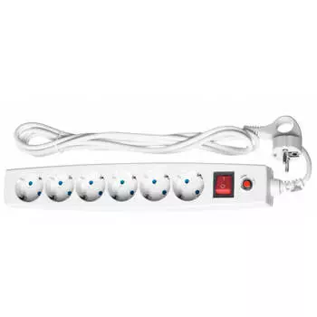 Фильтр сетевой универсал 6гн 1,8м белый