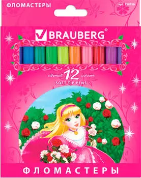 Фломастеры 12цв BRAUBERG роус ангел 150556