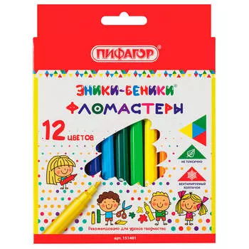 Фломастеры 12цв Пифагор эники-беники 151401