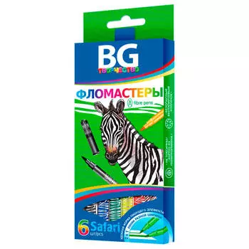 Фломастеры 6цв БиДжи сафари 14338