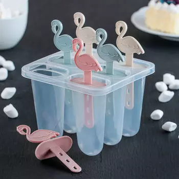 Форма для мороженого 6 ячеек Фламинго 11*11*14см 3622296