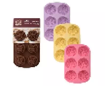 Форма для выпечки мармитон розы 6 ячеек силикон