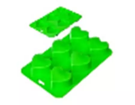 Форма силиконовая ветта 16,5*24,5см сердечки 6 ячеек 891-003 (hs-011b)