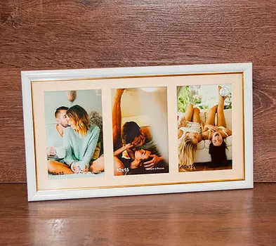 Фоторамка-коллаж 18*34см 3 фото 10*15см Паспарту пвх k3 d1503w-100a