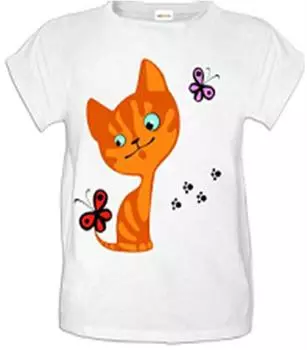 Футболка для девочки белый р.6-9 такро