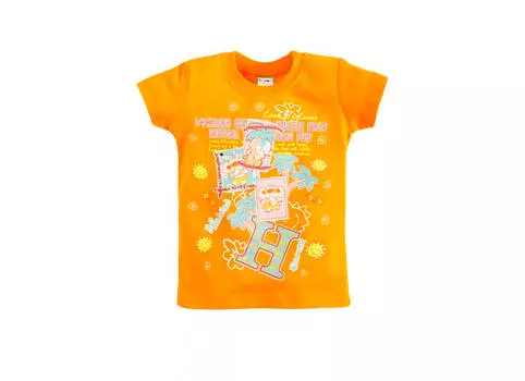Футболка для девочки оранж р.6-9 такро 01rk-6/9