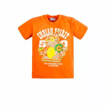 Футболка для мальчика оранж р.6-9 такро 06к-6/9