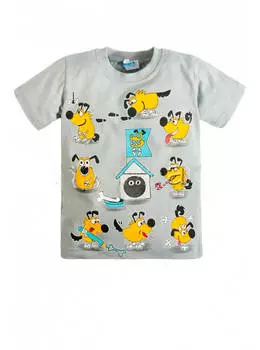 Футболка для мальчика серый р.6-9 такро 06к-6/9